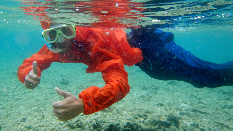 snorkeling and swimming in clothes for wet fun