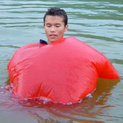 cycling cape in water